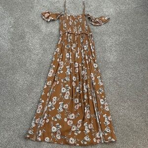ASTR Maxi Floral Off-the-Shoulder Dress